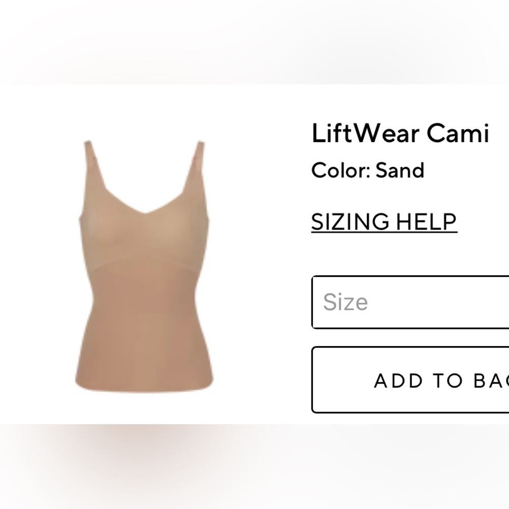 Honeylove Liftwear Cami, color Sand, size 2X